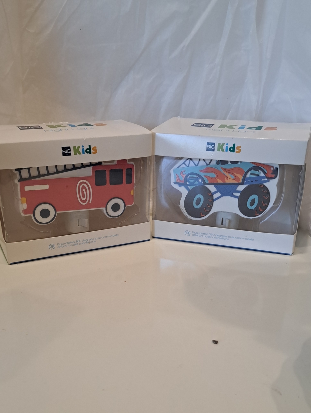 NIB Nightlights 1 Big Truck W/Flames & 2 Firetrucks. Selling Separately.
